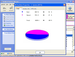 EASEUS Partition Master: View Partition Properties